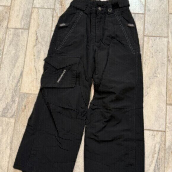 Obermeyer Kids Size 8 Black Waterproof Insulated Hydro Block Pants MSRP $130 - Picture 1 of 8